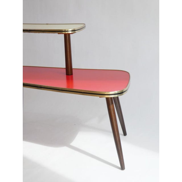 Red Large Vintage Plant Stand with Four-Tiers, 1960s For Sale - Image 8 of 12