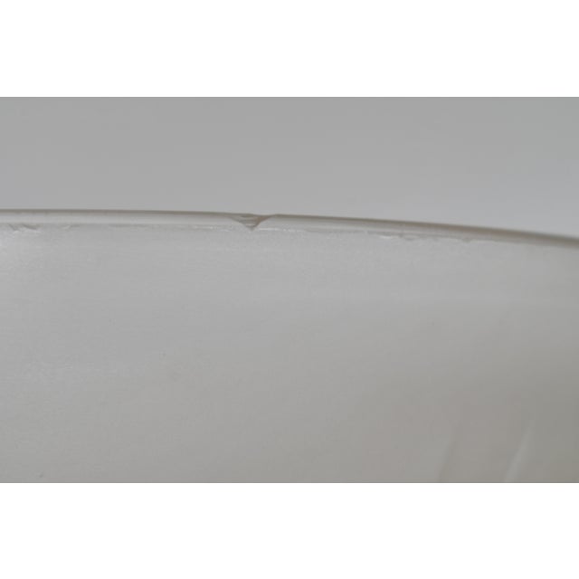 French Art Deco Pendant Light - Frosted Glass Bowl by Noverdy 1930s - 3 Available For Sale - Image 11 of 12