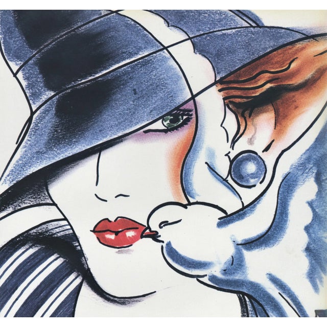 FUN and CHIC! This 1975 vintage print is by the iconic Antonio Lopez! Known as “Antonio” in the fashion world, Antonio...