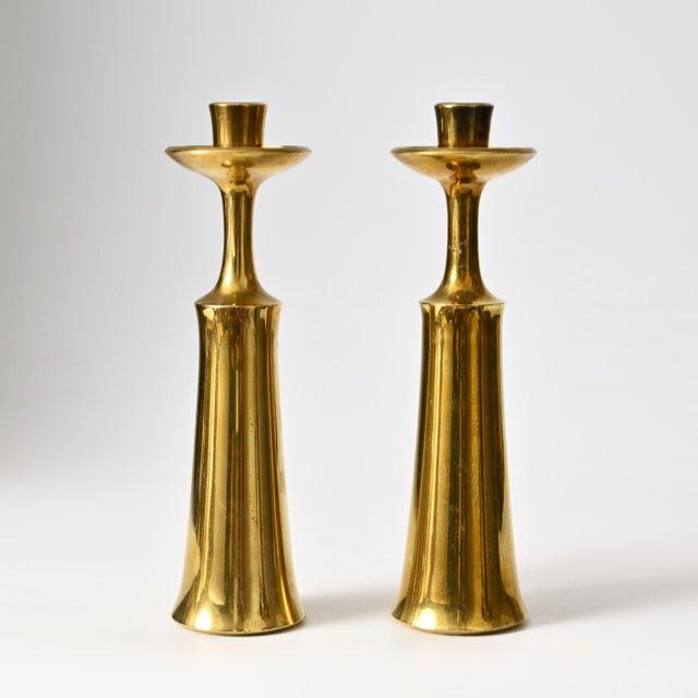 Brass Candleholders by Jens Harald Quistgaard for Dansk Designs, 1960s, Set of 2, in Very Good conditions. Designed 1960...
