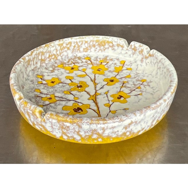 Vintage Boho Italian Floral Ashtray For Sale - Image 4 of 8