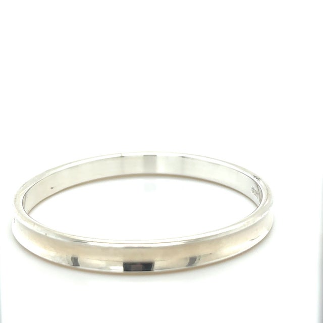 Contemporary Tiffany & Co. Sterling Silver 1837 Vintage Bangle Bracelet 33.59g For Sale - Image 3 of 8