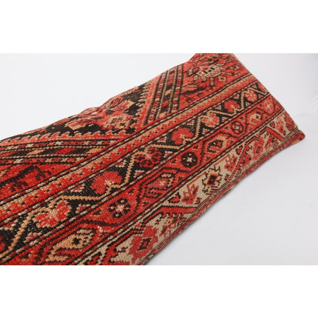 Handwoven Made From Antique Persian Ferehan Rug Lumbar Pillow Cover -16'' X 41'' For Sale - Image 9 of 10