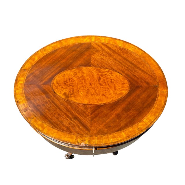 Antique Regency Mahogany & Satinwood Sewing Stand For Sale In Boston - Image 6 of 13