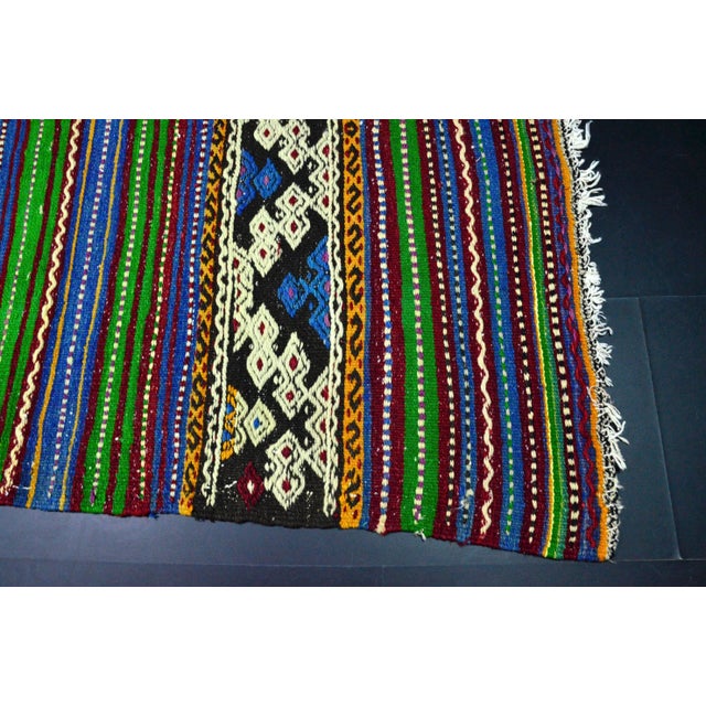 Vintage Turkish Handmade Kilim Rug For Sale - Image 9 of 11