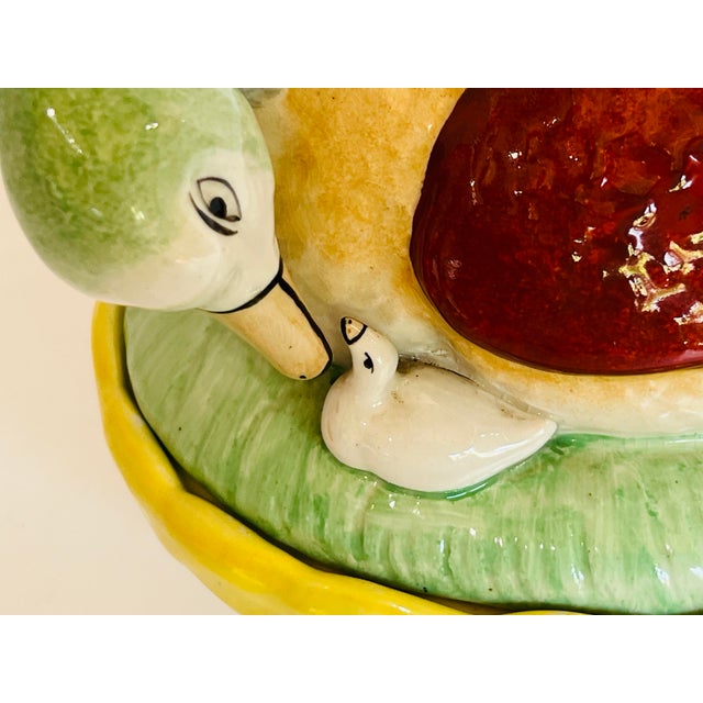 Staffordshire Antique Stafforshire Duck and Gosling Tureen For Sale - Image 4 of 10