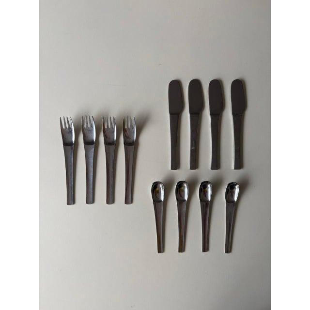 Linea 72 Alitalia Flatware by Joe Colombo & Ambrogio Pozzi, 1972, Set of 12 For Sale - Image 13 of 13