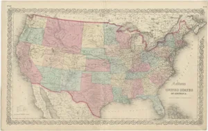Map Colton's United States of America, 1855