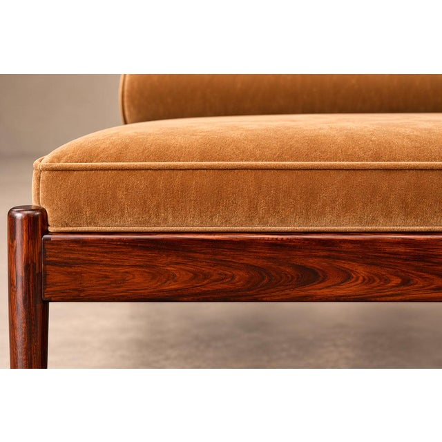 Brazilian Modern Sculpted Daybed in Solid Rosewood & Mohair by Novo Rumo, Brazil, 1960s For Sale - Image 13 of 18