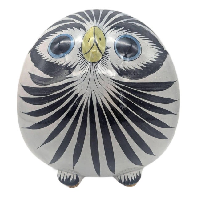 1970s Tonalá Mexico Ceramic Owl Figurine For Sale