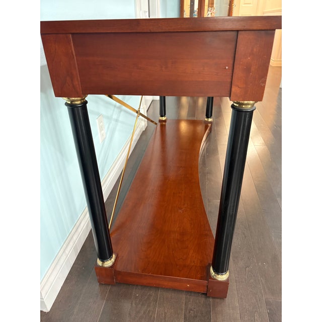 1990s Ethan Allen Neoclassical Medallion Console For Sale - Image 11 of 13