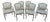 Set of Six Painted French Louis XV Style Dining Chairs For Sale
