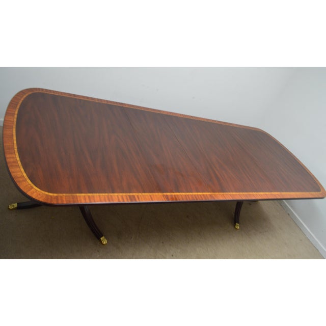 Henkel Harris Mahogany Banded Dining Table For Sale - Image 13 of 17