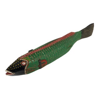Large African Wooden Fish Bozo Tribe Mali For Sale