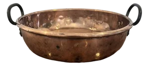 Large Antique George III Copper Pan, 1800s