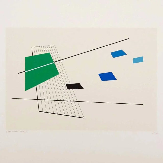 Untitled Serigraph made by Luigi Veronesi in 1976. Signed by hand and numbered 65 / 100. In very good condition....