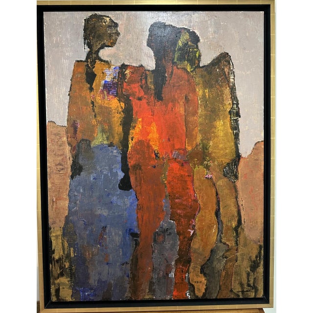 Goli Mahallati original oil on canvas titled "Scent of Rain". Signed lower right. Persian-American artist Goli Mahallati...