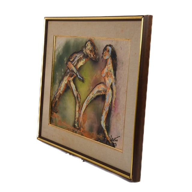 Late 20th Century Framed Signed J. Akston "Bloody Mary, 1973" Mixed Media on Board For Sale - Image 5 of 12