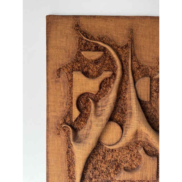 1970’s Vintage Organic Textured Sculptural Wall Art by Roger M. For Sale In Miami - Image 6 of 12