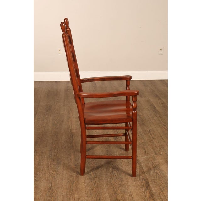 The Keystone Collection Set of Four Solid Cherry Ladder Back Dining Chairs For Sale - Image 18 of 18