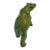 Tiny 2 Inch Verdigris Solid Bronze Travling Bear Paperweight Sculpture For Sale