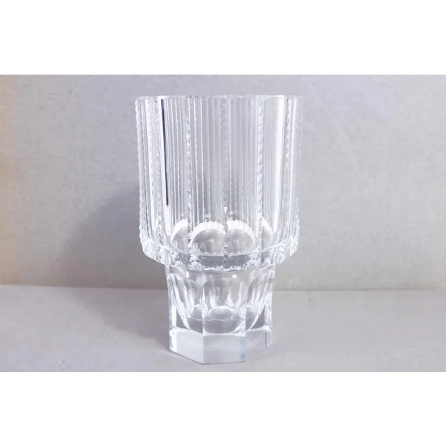 Crystal Art Deco Style Vase, 1970 For Sale - Image 10 of 11