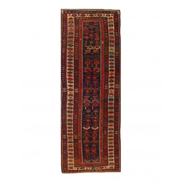 1920s Navy Persian Antique Nw Runner For Sale - Image 4 of 4