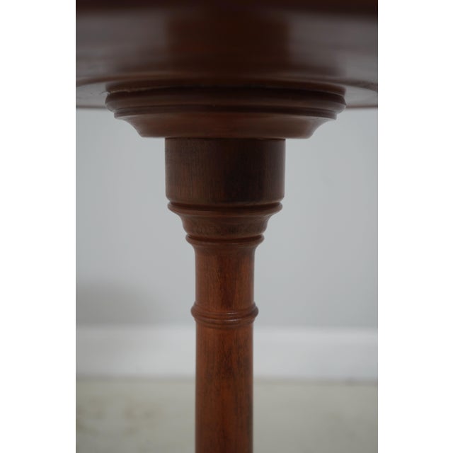Vintage Benchmade Round Pedestal Cherry Dish Top Lamp Table For Sale - Image 12 of 13