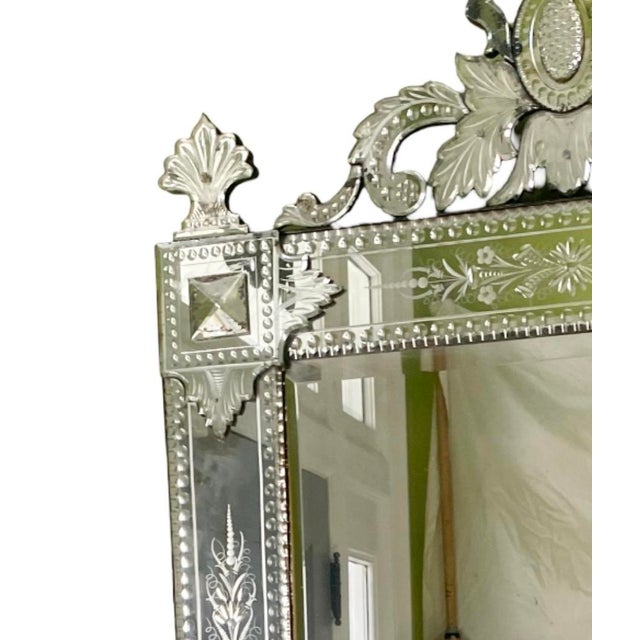 Sadly, this grand mirror won't fit in our new home!. Beautiful and large hand etched Venetian mirror purchased at...