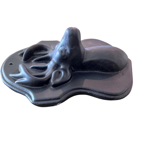 1960s Vintage Cast Iron Buck Deer Stag Animal Plaque For Sale - Image 5 of 6