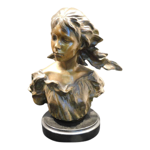 Frederick Hart the Muse Suite "Poetry" Bronze Sculpture With Granite Base