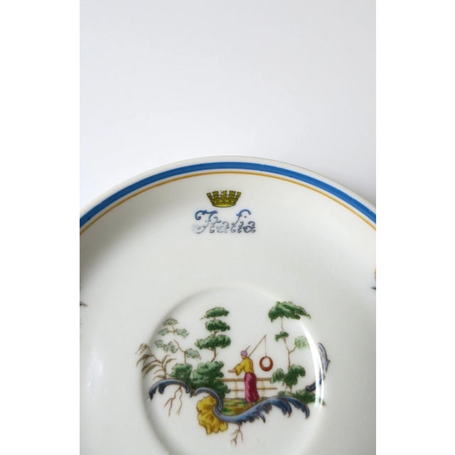 Ceramic Italian Richard Ginori Porcelain Jewelry Dish Chinoiserie Italia For Sale - Image 7 of 9
