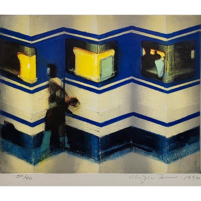 Christopher Brown - Accordion - Aquatint on paper Aquatint Titled, ‘Accordion , numbered 30/40, pencil-signed and dated...