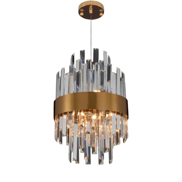 Collection Minerva Chandelier in Metal and Crystal by Jago For Sale