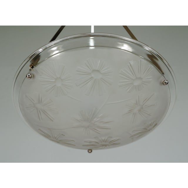French Art Deco Pendant Light by Degue 1930 France - 2 Available For Sale - Image 6 of 11