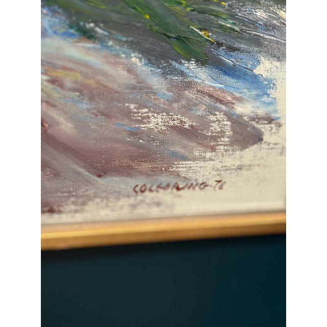 Johny Colebring, Abstract Composition, 1978, Oil Painting on Canvas, Framed For Sale - Image 6 of 12