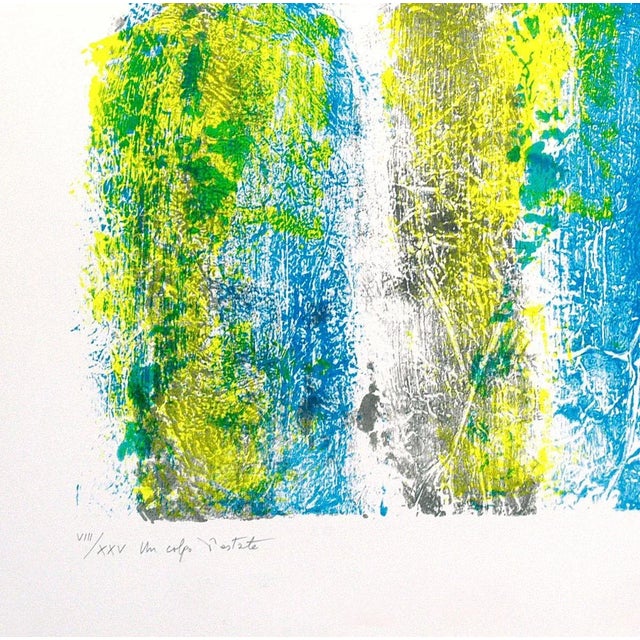 A Shot in the Summer - Original Lithograph by Toti Scialoja - 1980 ca. 1980 For Sale - Image 3 of 5
