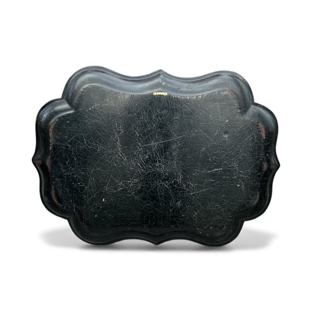 English Hand Painted Vintage Paper Mache Tray For Sale - Image 3 of 6