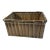 Vintage Bamboo Rectangular Basket For Sale