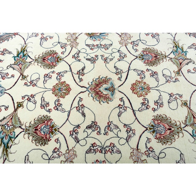 Hand-Knotted Tabriz 50 Raj Rug with Silk Content For Sale - Image 5 of 11
