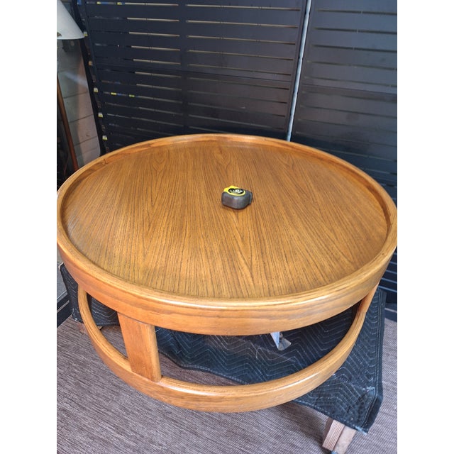 Modern Vintage 1970s Post Modern Solid Oak Coffee Table For Sale - Image 3 of 4