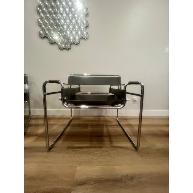 These are true design icons — the quintessential Bauhaus piece with polished chrome-plated tubular steel frames and...