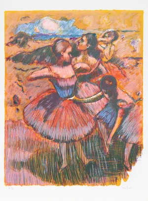 Wayne Ensrud, "Homage to Degas Ii," Lithograph