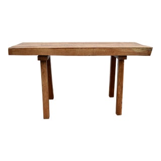 Oak Pig Bench Butcher's Block Table For Sale