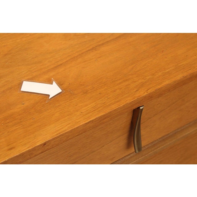Yellow Mid Century Modern Walnut Dresser For Sale - Image 8 of 18