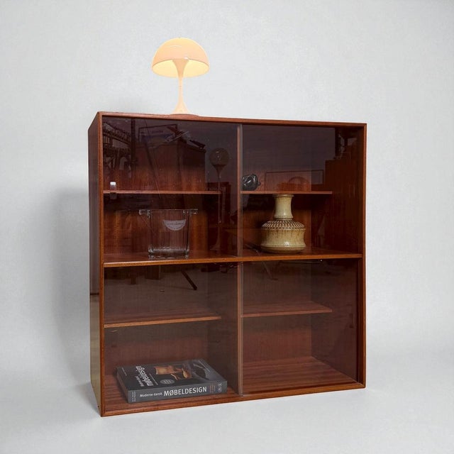 Brown Display Cabinet by Mogens Koch for Rud. Rasmussen, Denmark, 1960s For Sale - Image 8 of 12