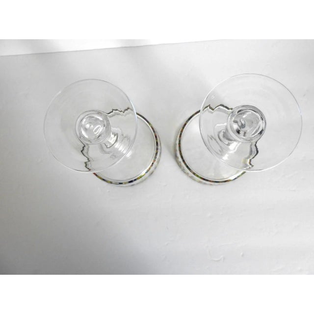 Transparent Hand Blown Confetti Colored Martini Glasses- Set of 2 For Sale - Image 8 of 8