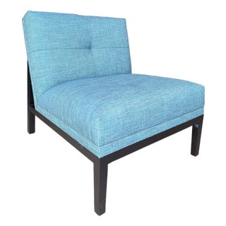 Adriana Hoyos Teal Lounge Chair For Sale