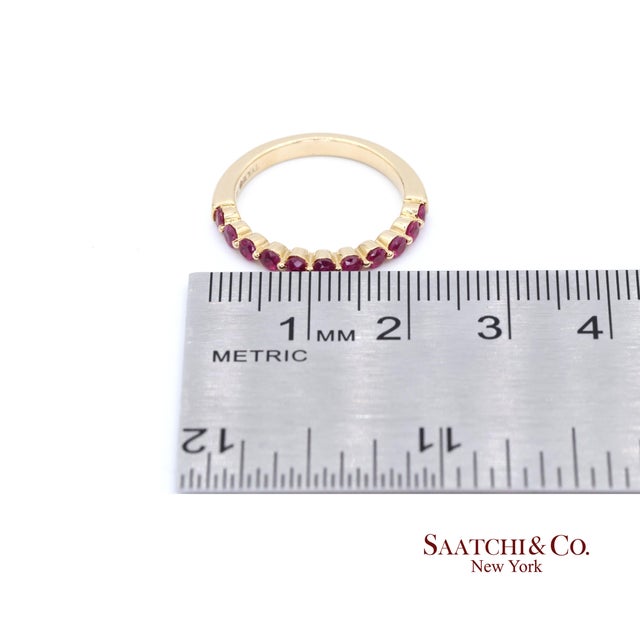 14k Yellow Gold Ring With 0.60 Ct Natural Ruby Size 7 2.8 Grams For Sale In New York - Image 6 of 6