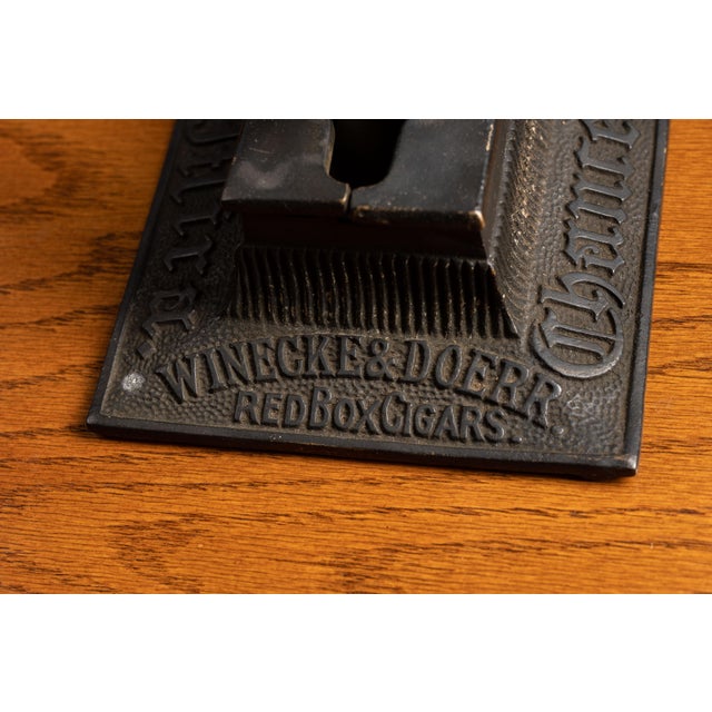 Metal 1900s Early Cast Iron Tabletop Cigar Cutter For Sale - Image 7 of 10